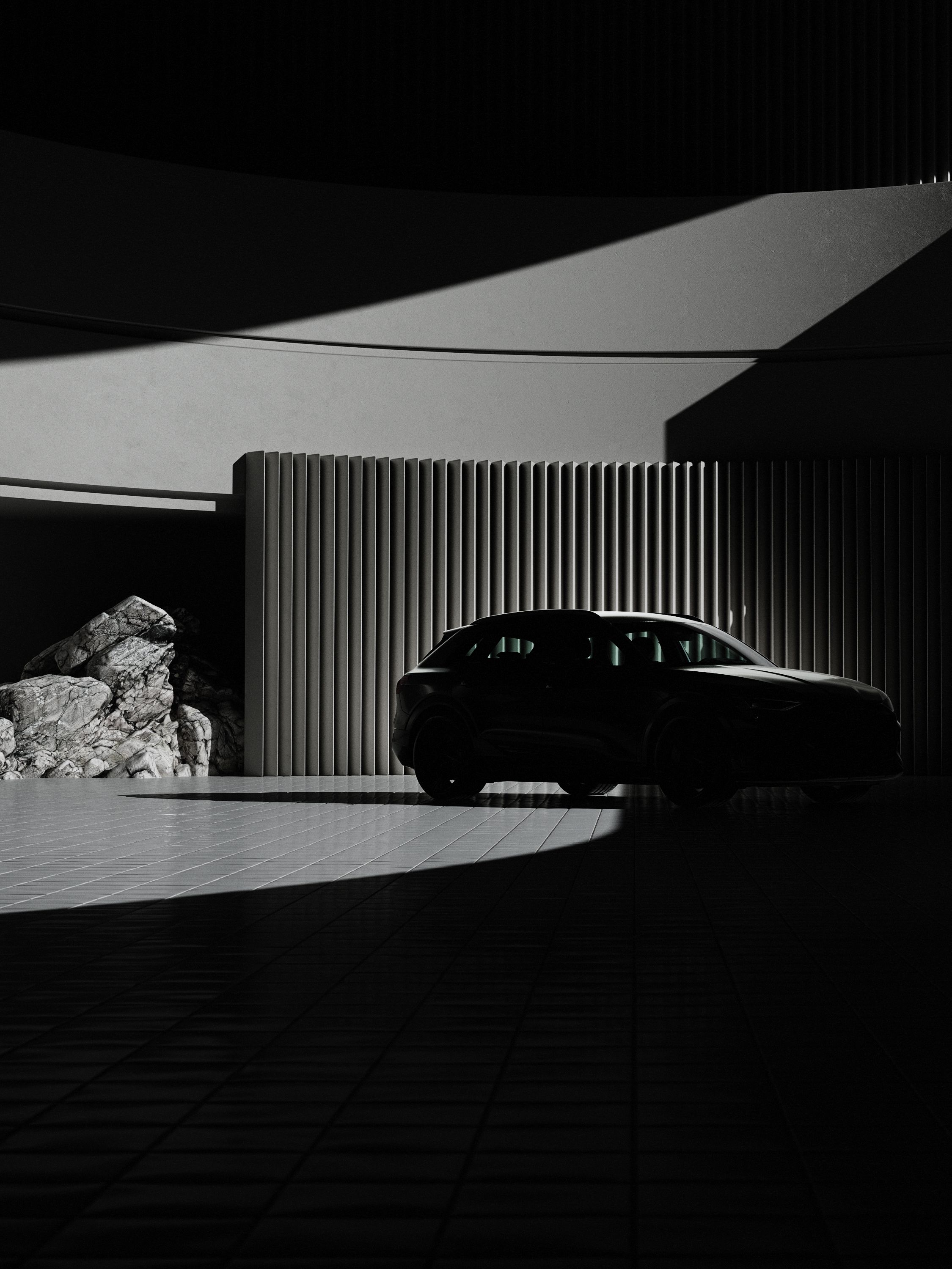 Кола пред стена