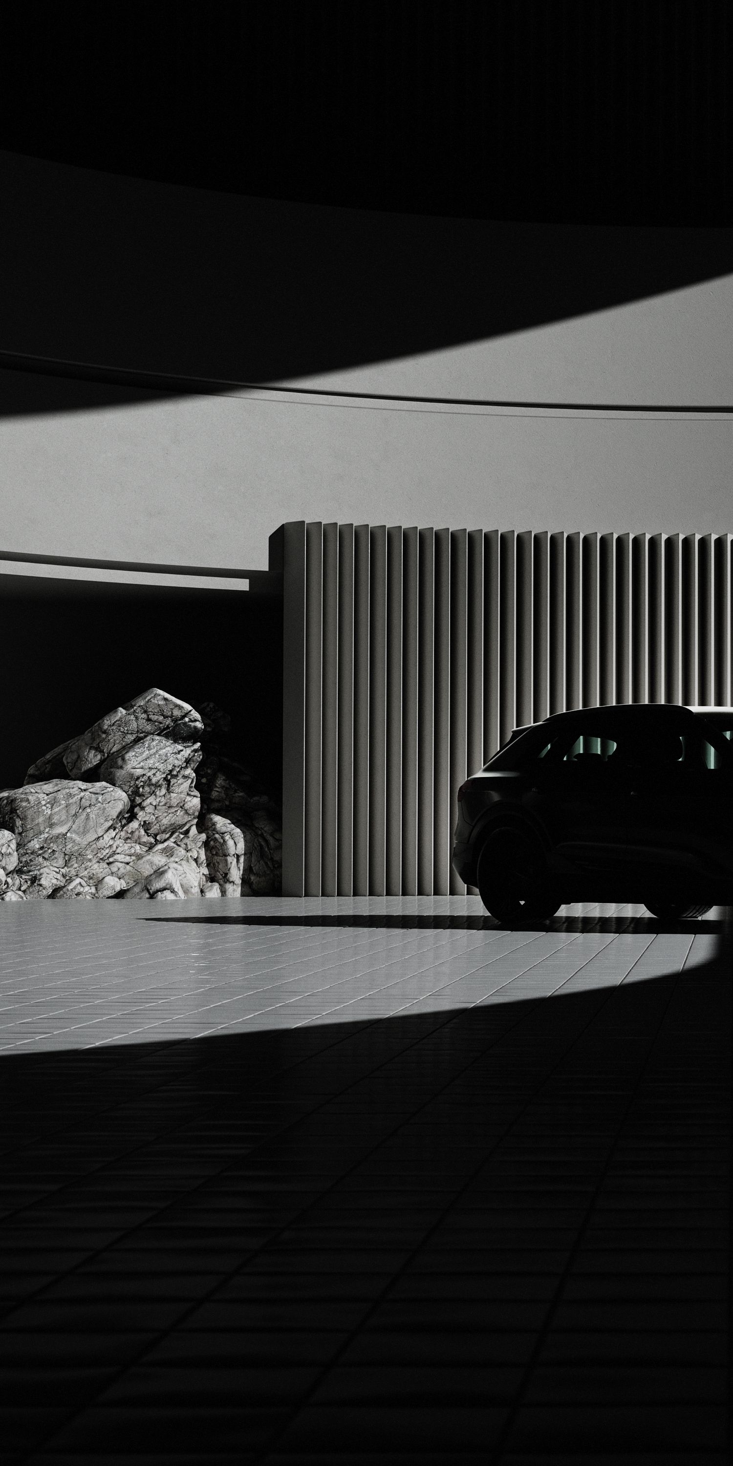 Кола пред стена