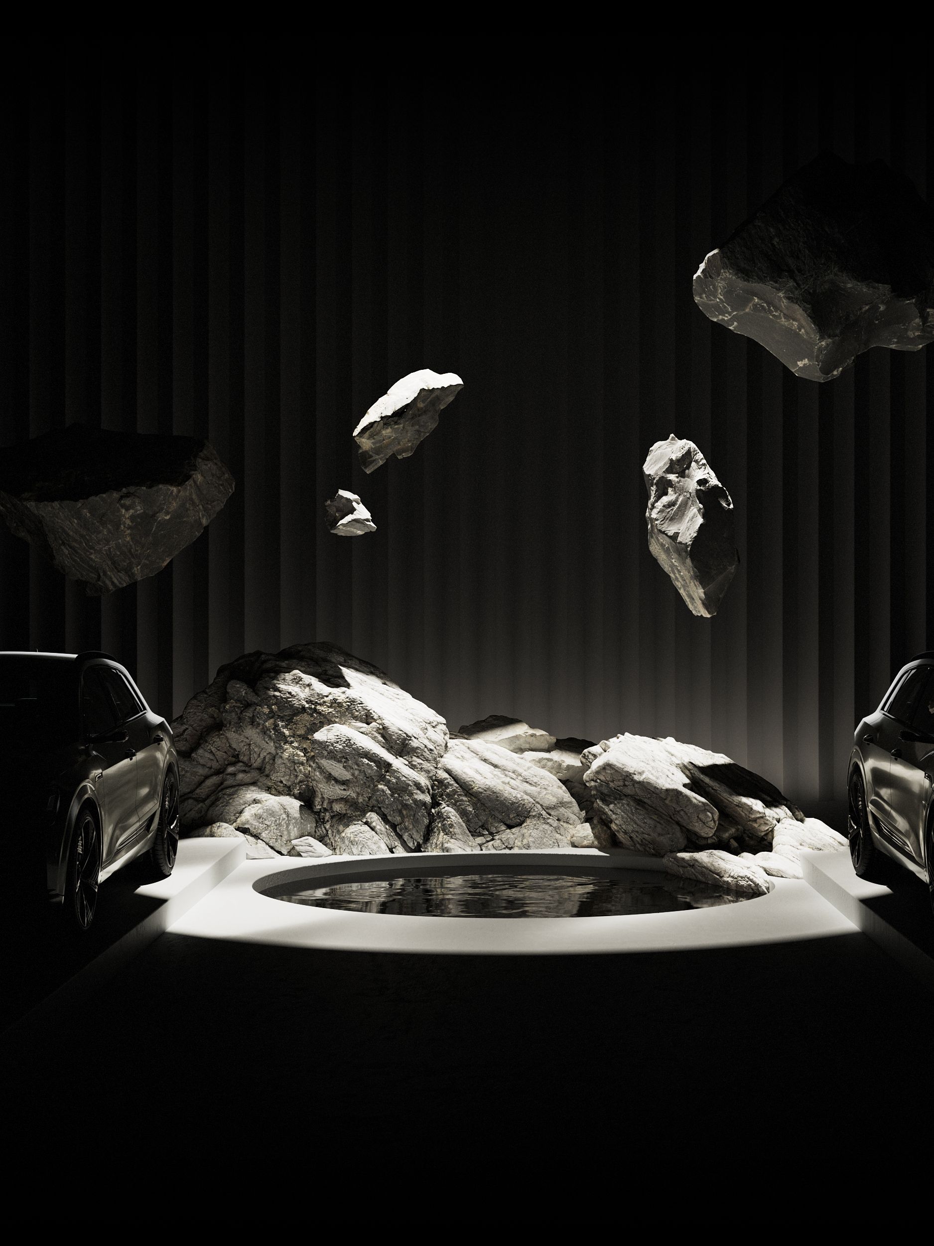 Летящи камъни между две коли